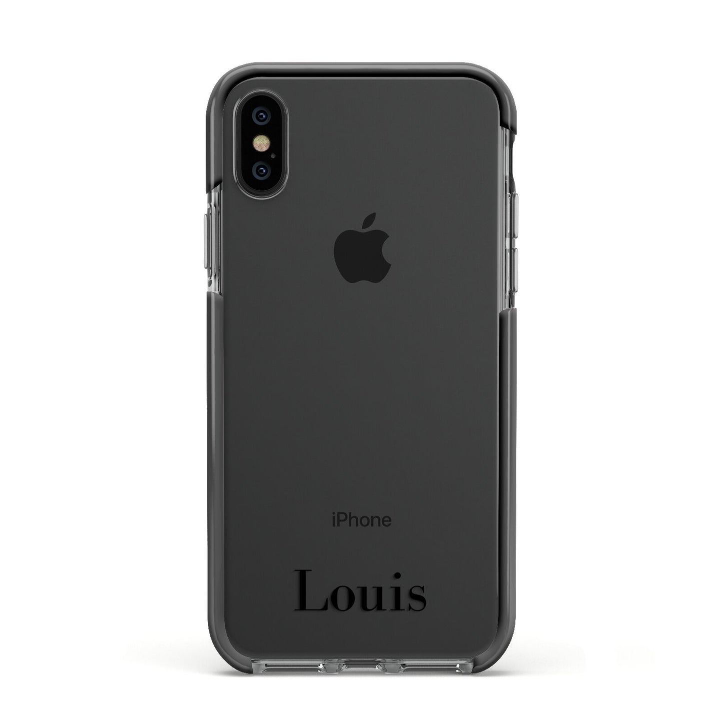 Name Apple iPhone Xs Impact Case Black Edge on Black Phone