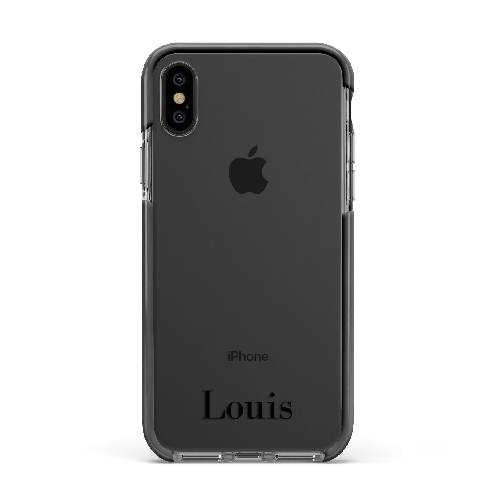 Name Apple iPhone Xs Impact Case Black Edge on Black Phone