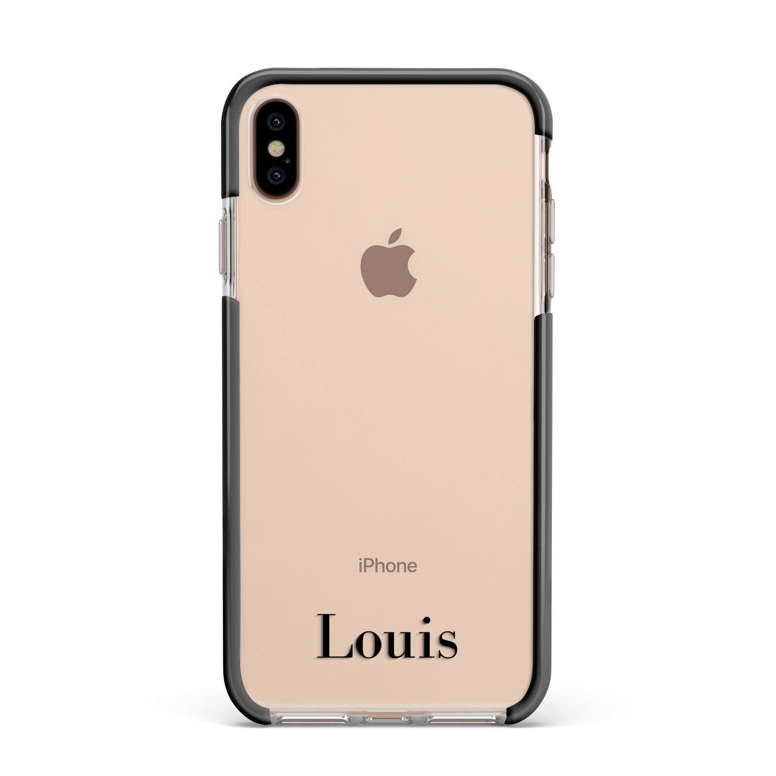 Name Apple iPhone Xs Max Impact Case Black Edge on Gold Phone