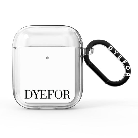 Name Personalised White AirPods Clear Case