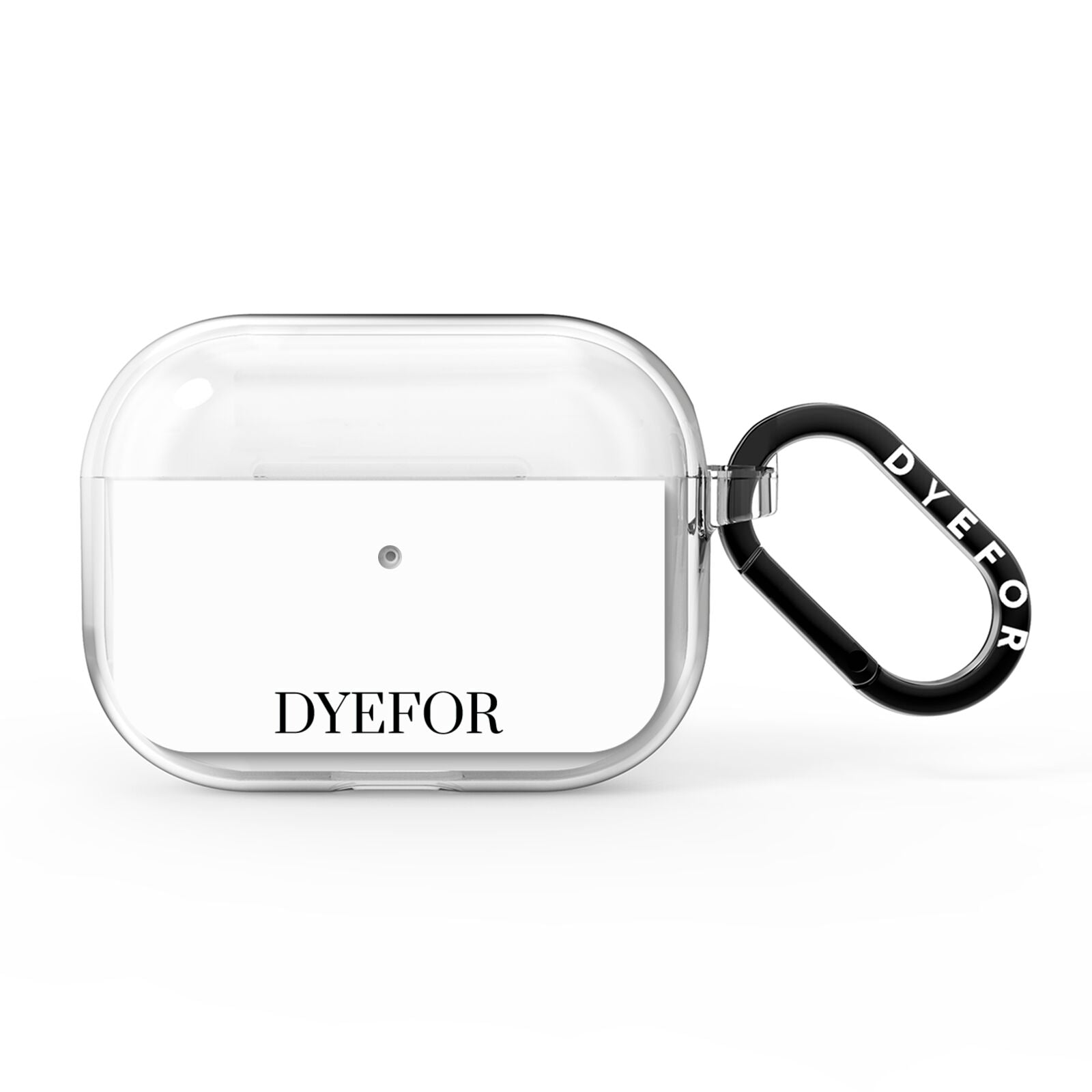 Name Personalised White AirPods Pro Clear Case