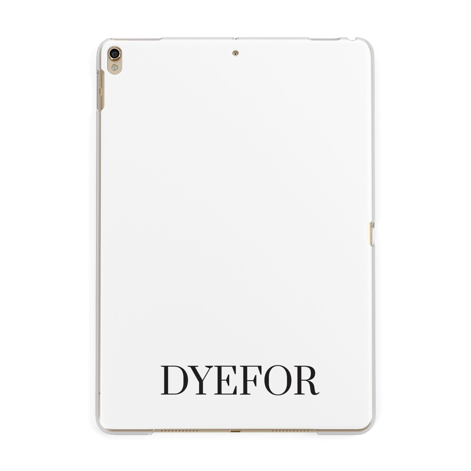 Name Personalised White Apple iPad Gold Case