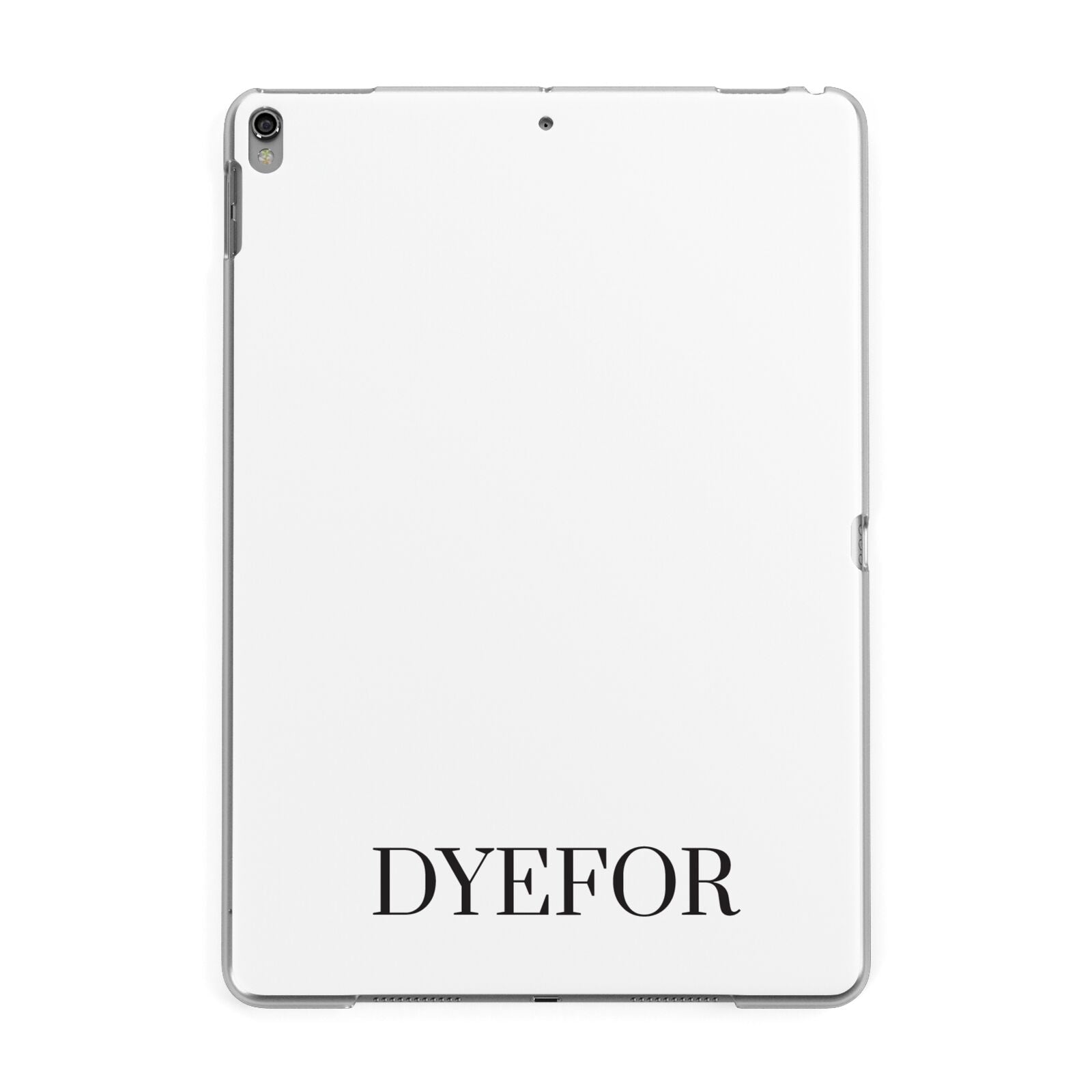 Name Personalised White Apple iPad Grey Case