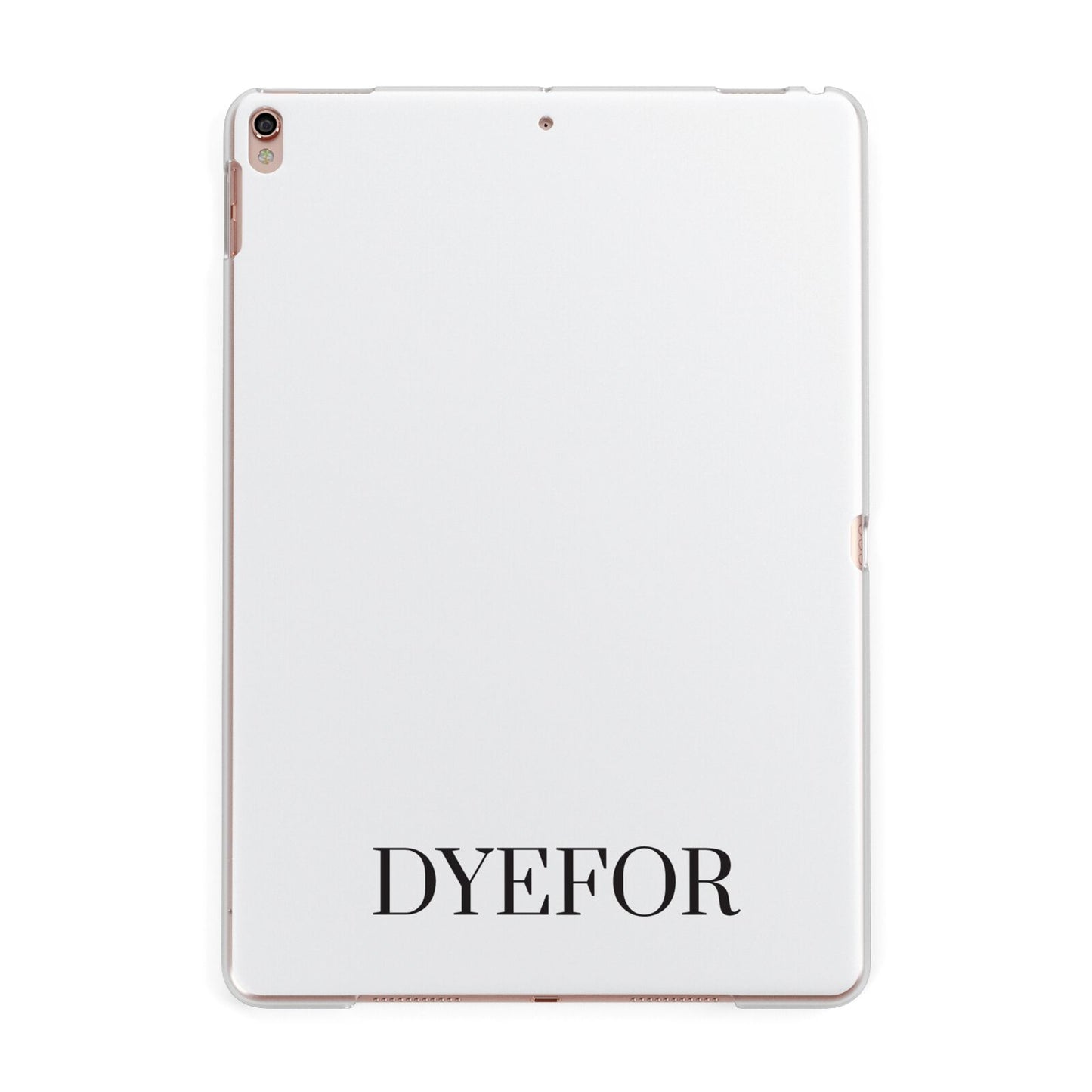 Name Personalised White Apple iPad Rose Gold Case