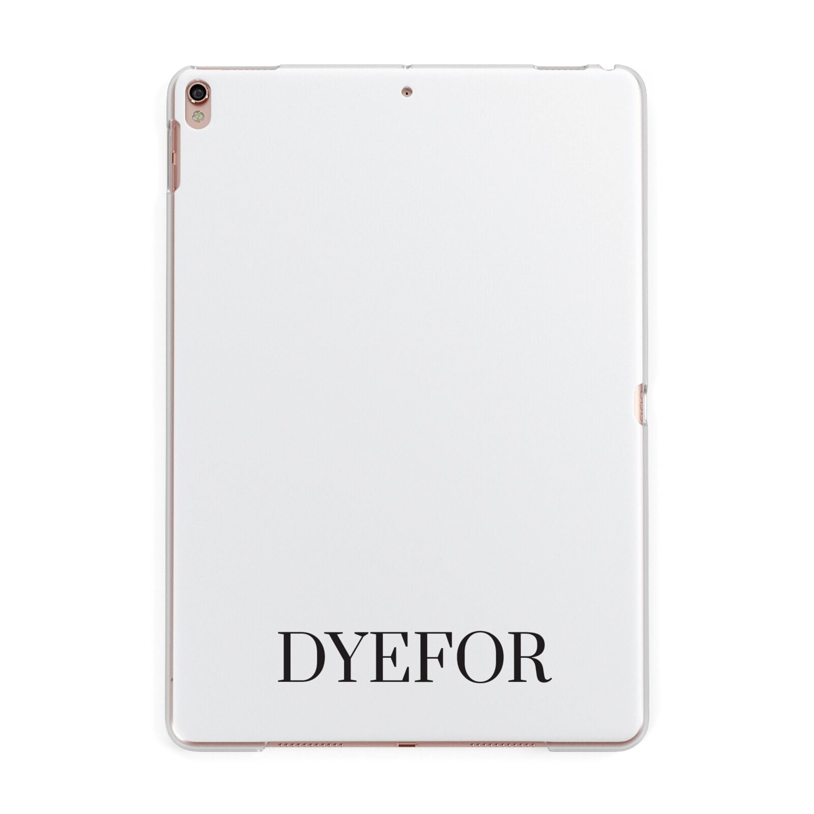 Name Personalised White Apple iPad Rose Gold Case