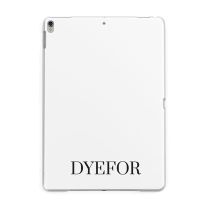 Name Personalised White Apple iPad Silver Case