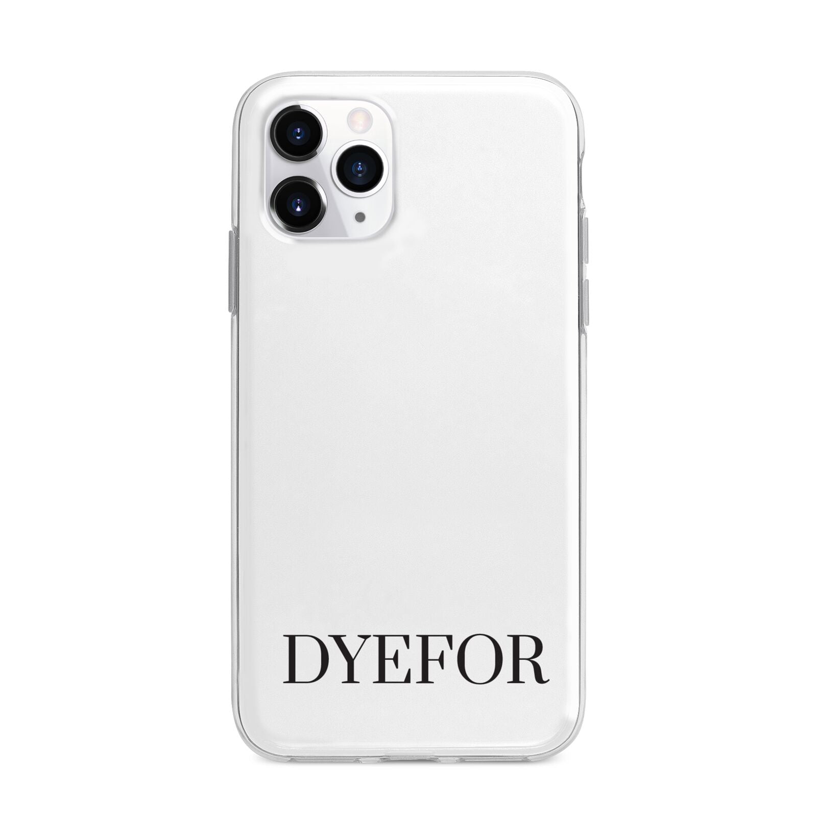 Name Personalised White Apple iPhone 11 Pro Max in Silver with Bumper Case