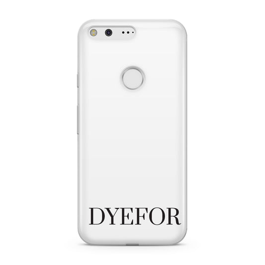 Name Personalised White Google Pixel Case