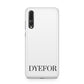 Name Personalised White Huawei P20 Pro Phone Case