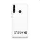 Name Personalised White Huawei P40 Lite E Phone Case