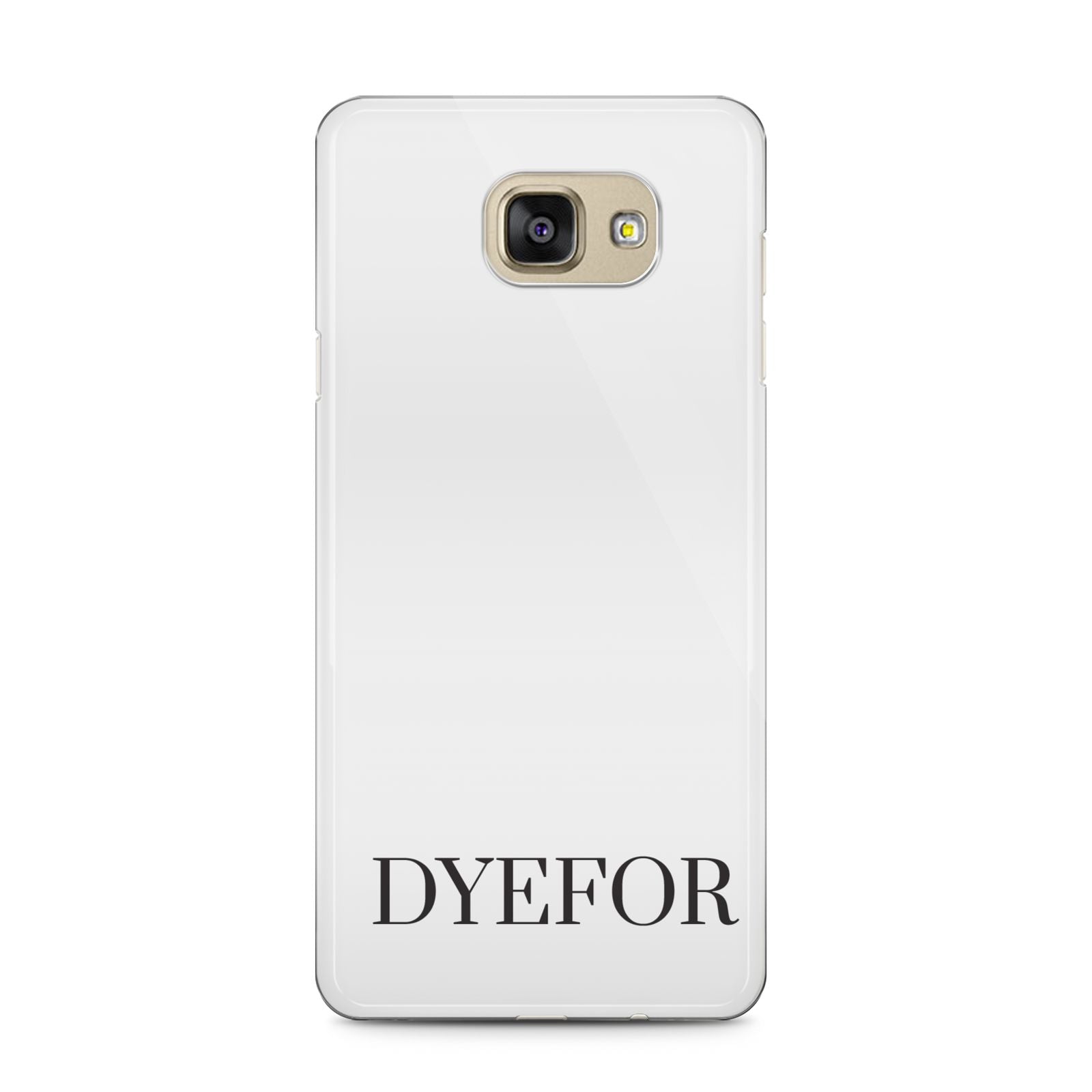 Name Personalised White Samsung Galaxy A5 2016 Case on gold phone