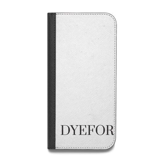 Name Personalised White Vegan Leather Flip Samsung Case