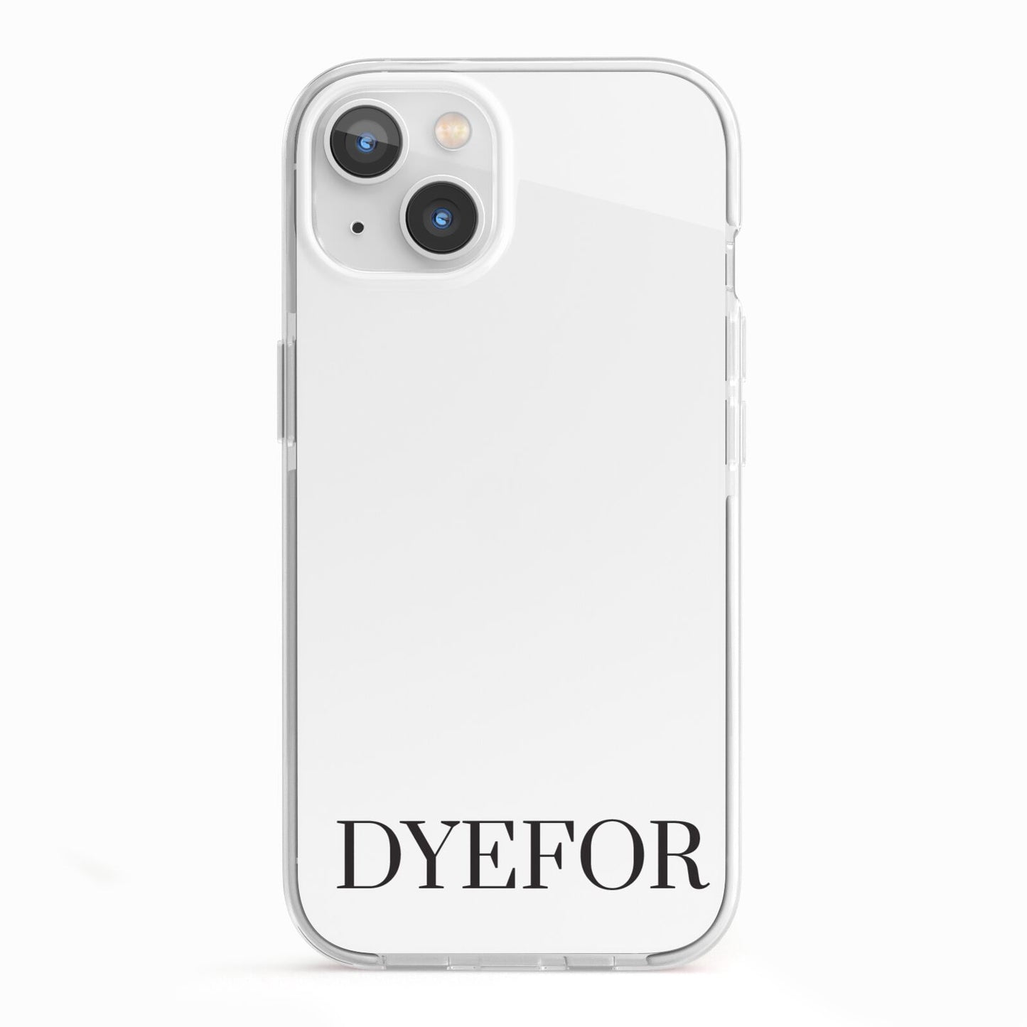 Name Personalised White iPhone 13 TPU Impact Case with White Edges