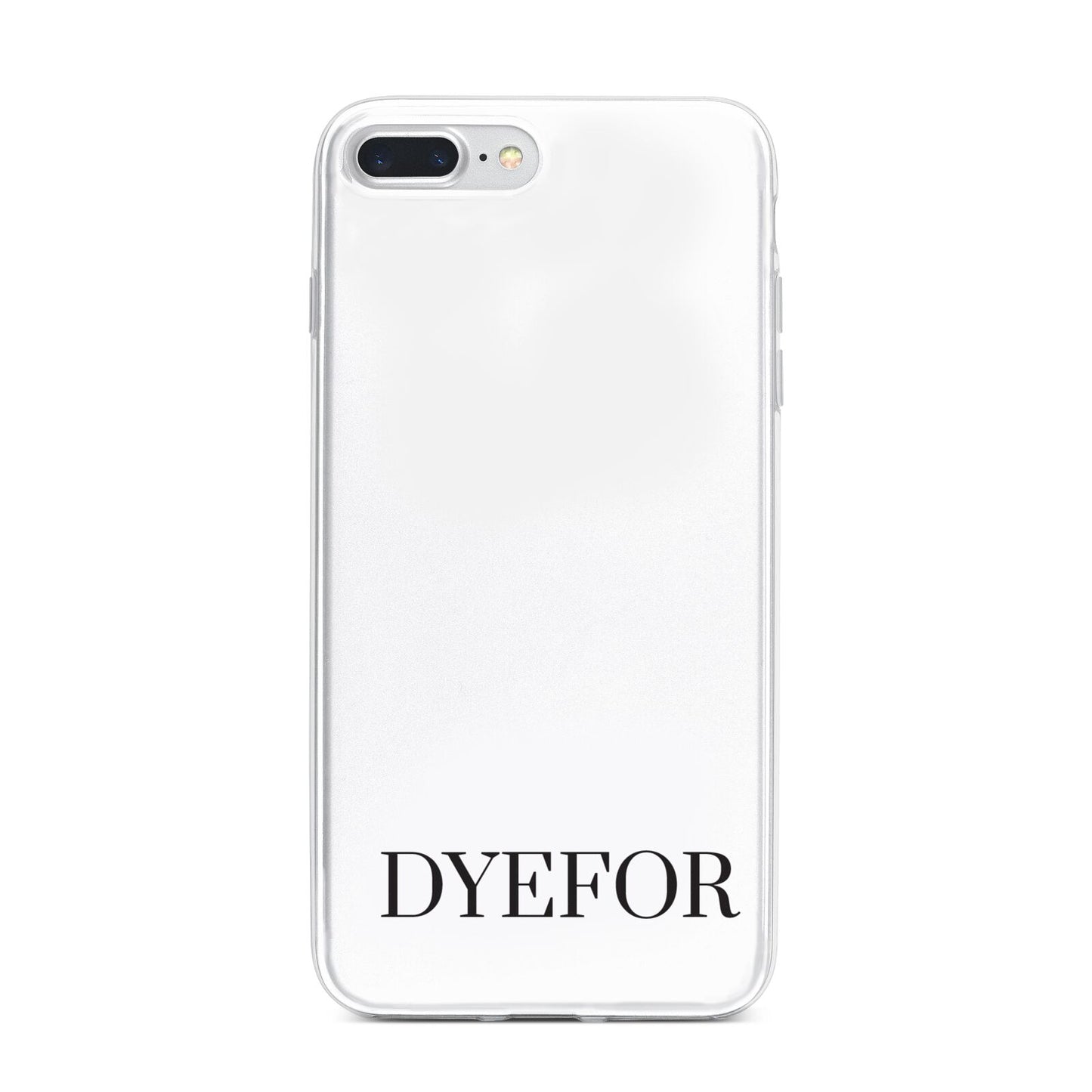 Name Personalised White iPhone 7 Plus Bumper Case on Silver iPhone