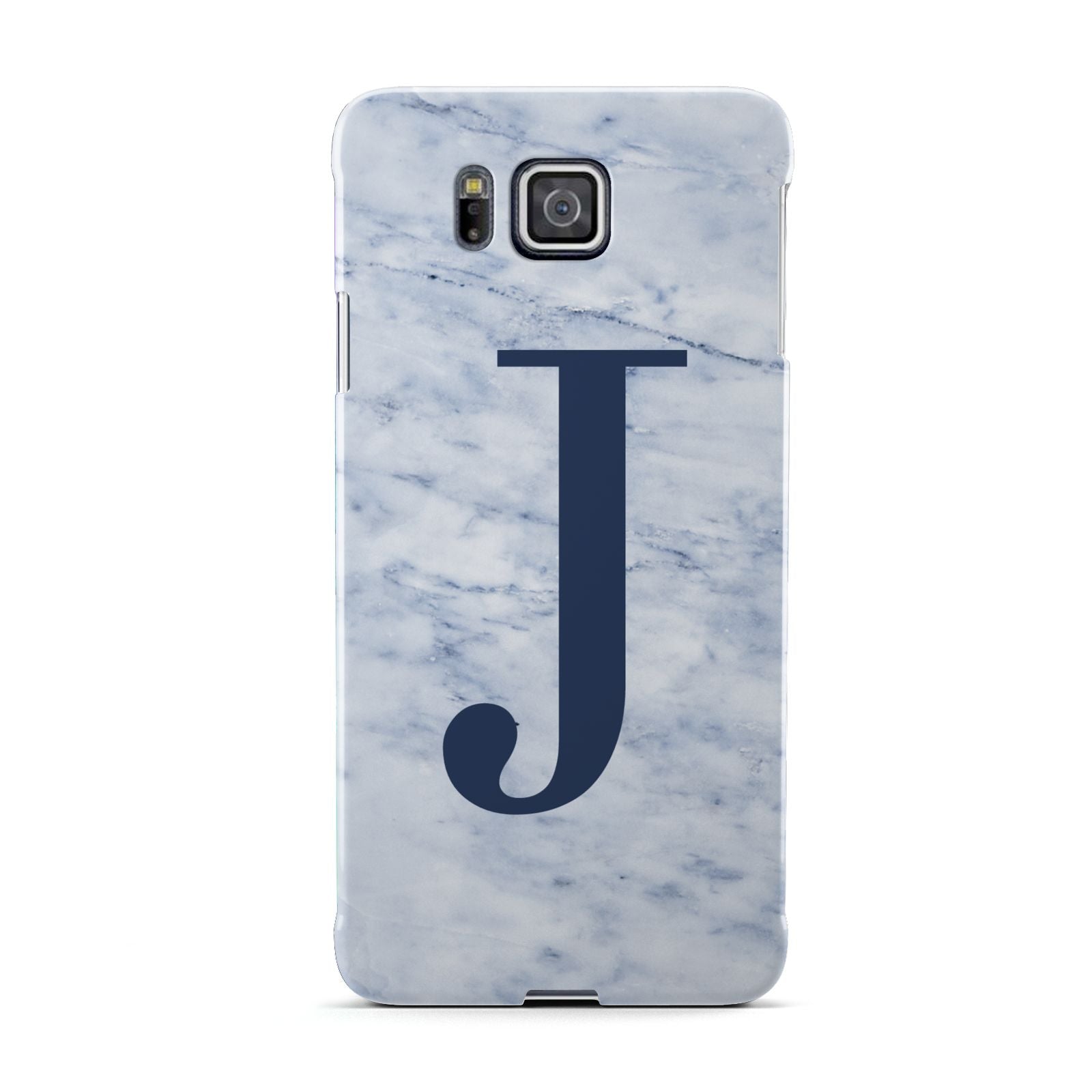 Navy Blue Single Initial Samsung Galaxy Alpha Case