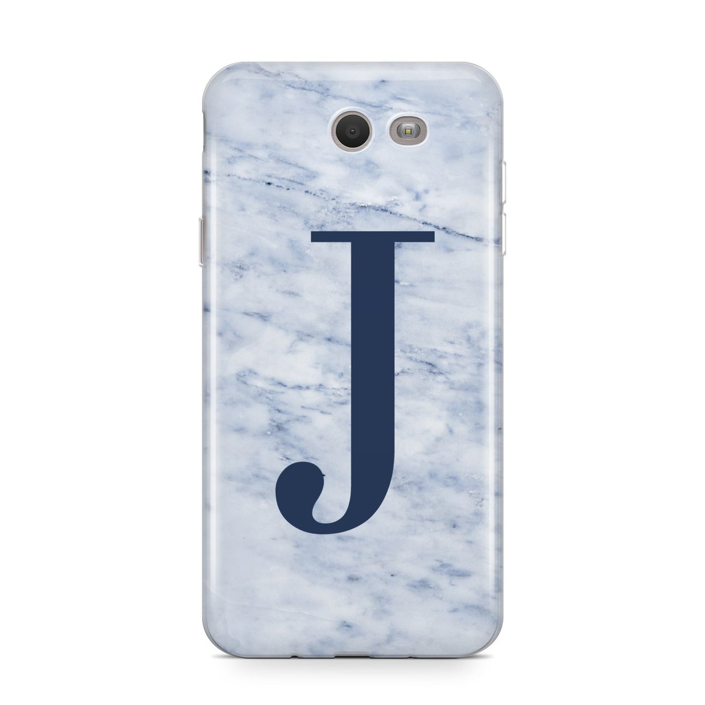 Navy Blue Single Initial Samsung Galaxy J7 2017 Case