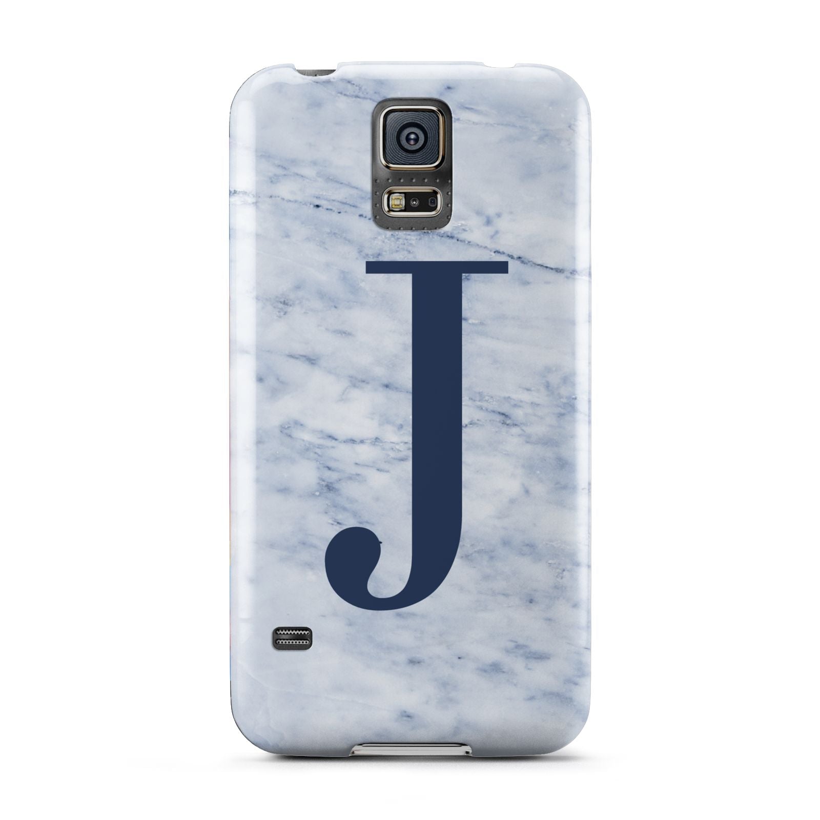 Navy Blue Single Initial Samsung Galaxy S5 Case