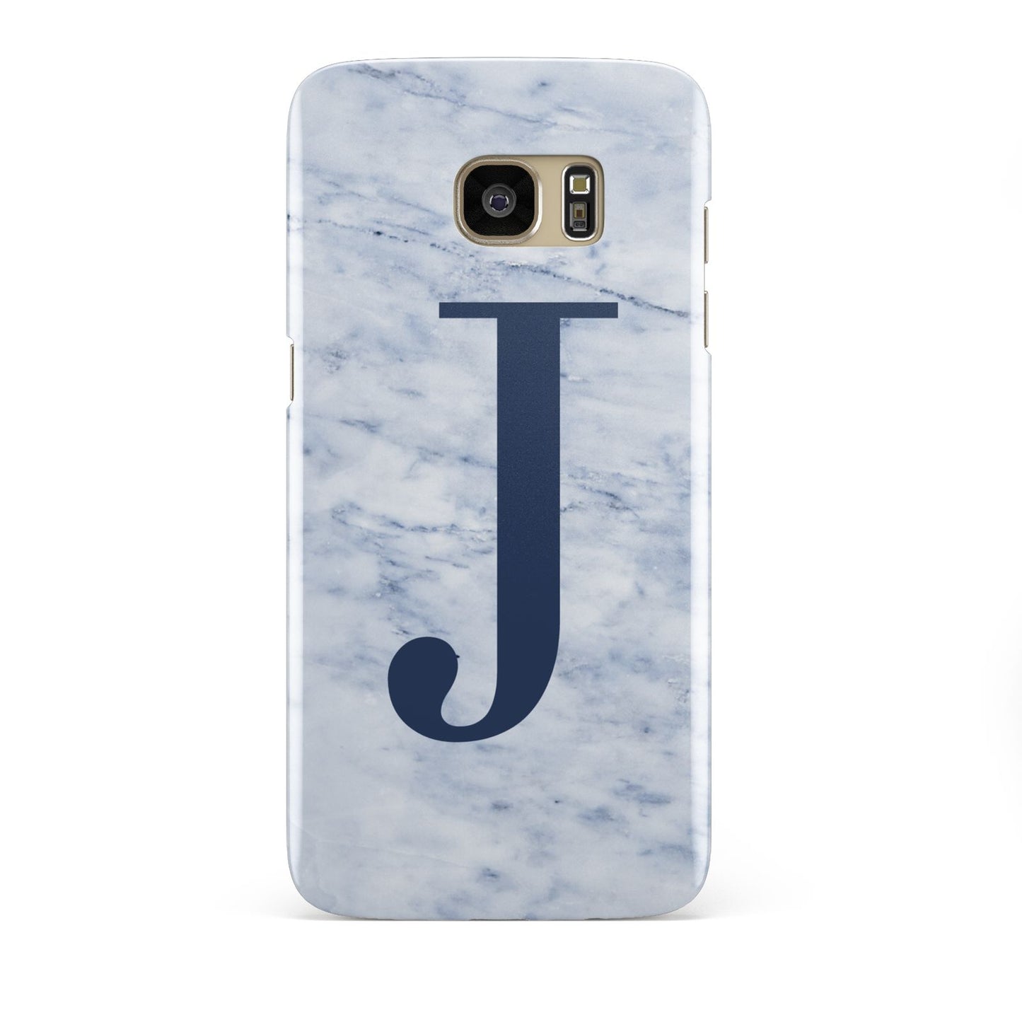 Navy Blue Single Initial Samsung Galaxy S7 Edge Case