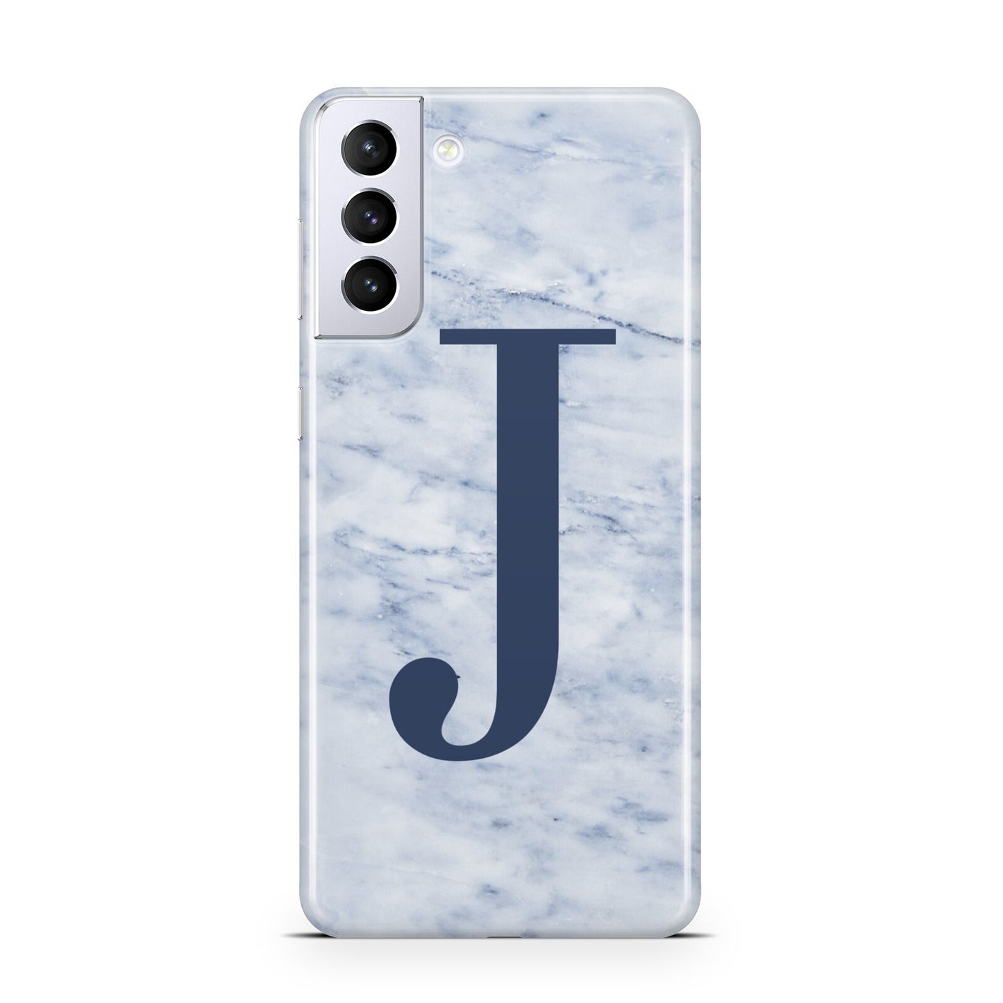 Navy Blue Single Initial Samsung S21 Plus Phone Case