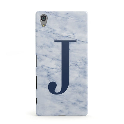 Navy Blue Single Initial Sony Xperia Case