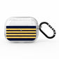 Navy and Gold Pilot Stripes AirPods Pro Glitter Case