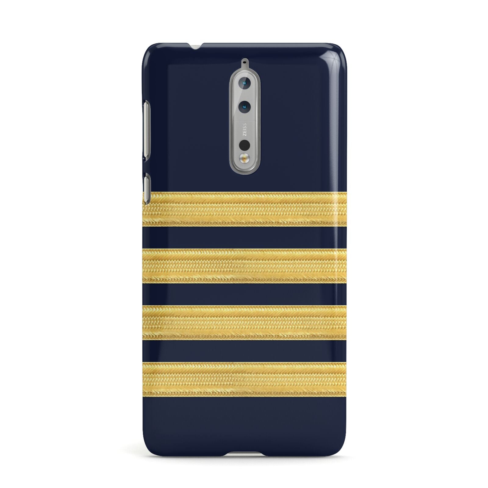 Navy and Gold Pilot Stripes Nokia Case