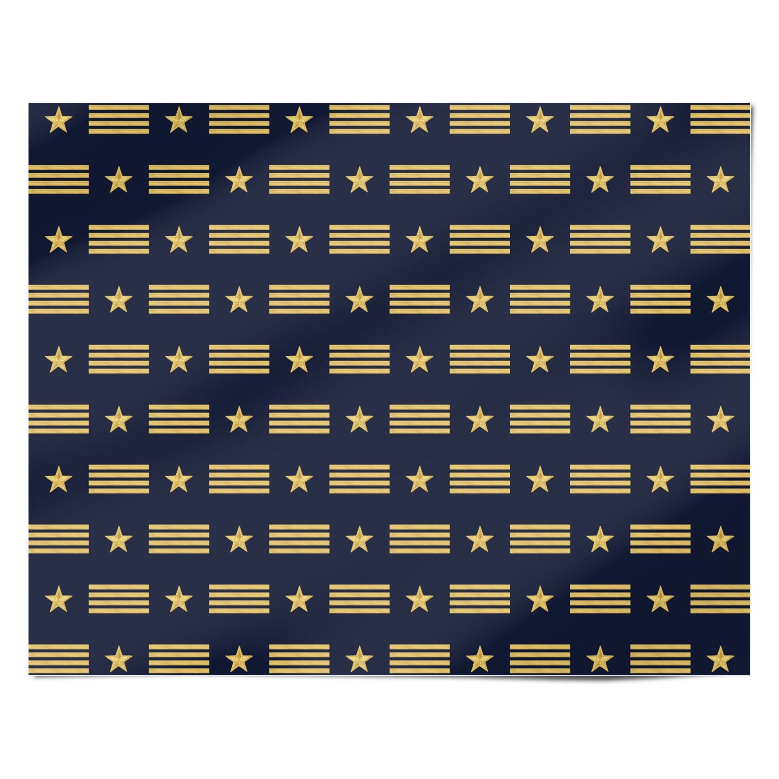 Navy and Gold Pilot Stripes Personalised Wrapping Paper Alternative