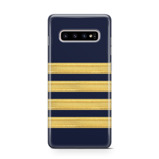 Navy and Gold Pilot Stripes Protective Samsung Galaxy Case