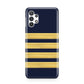Navy and Gold Pilot Stripes Samsung A32 5G Case