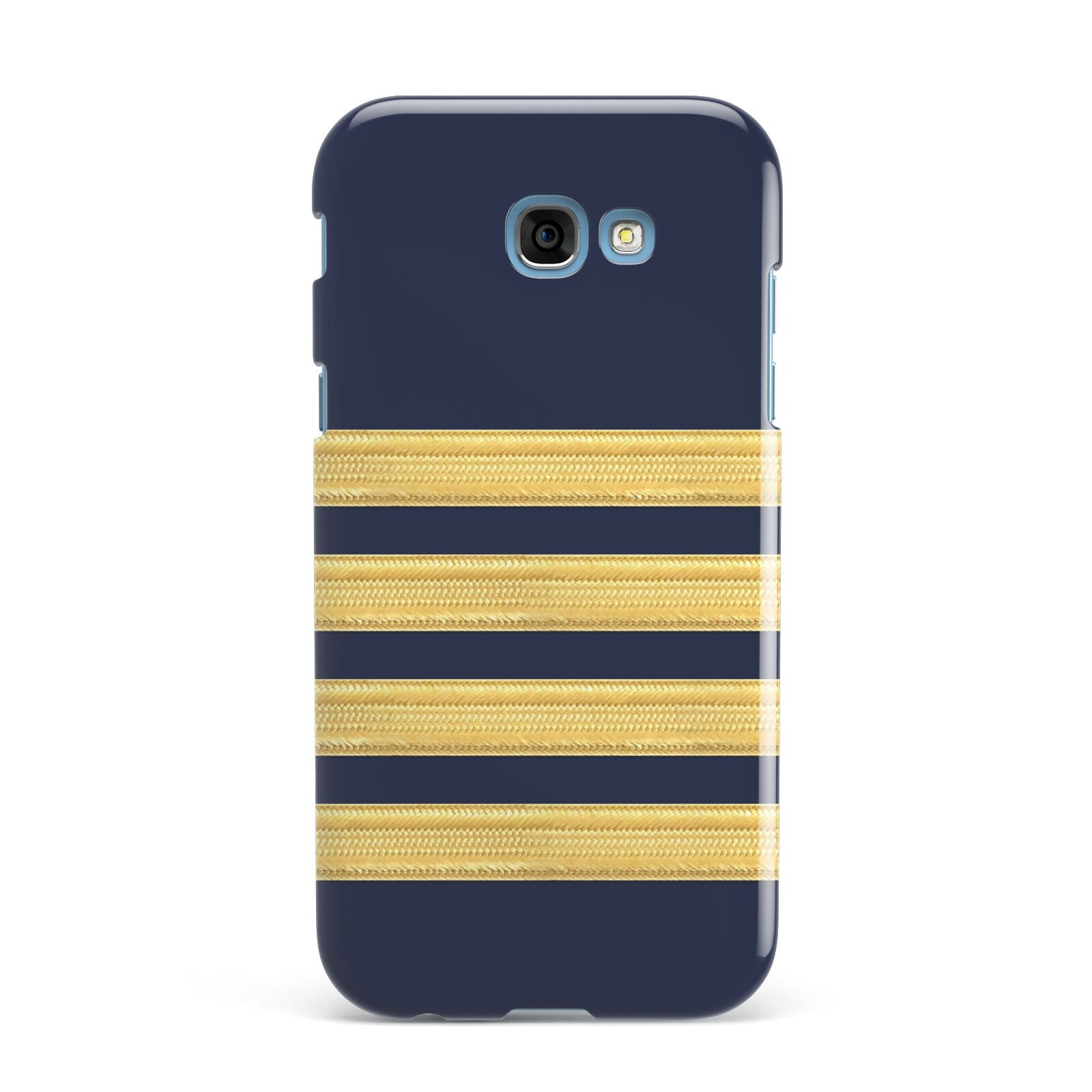 Navy and Gold Pilot Stripes Samsung Galaxy A7 2017 Case