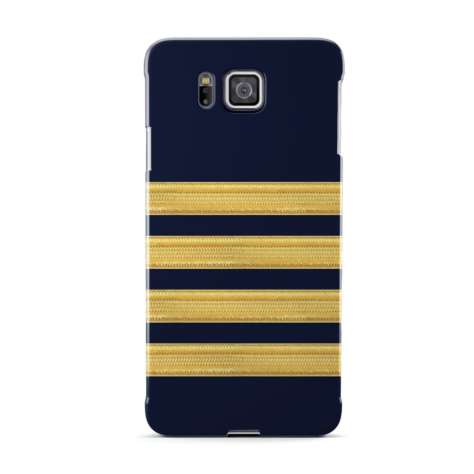 Navy and Gold Pilot Stripes Samsung Galaxy Alpha Case