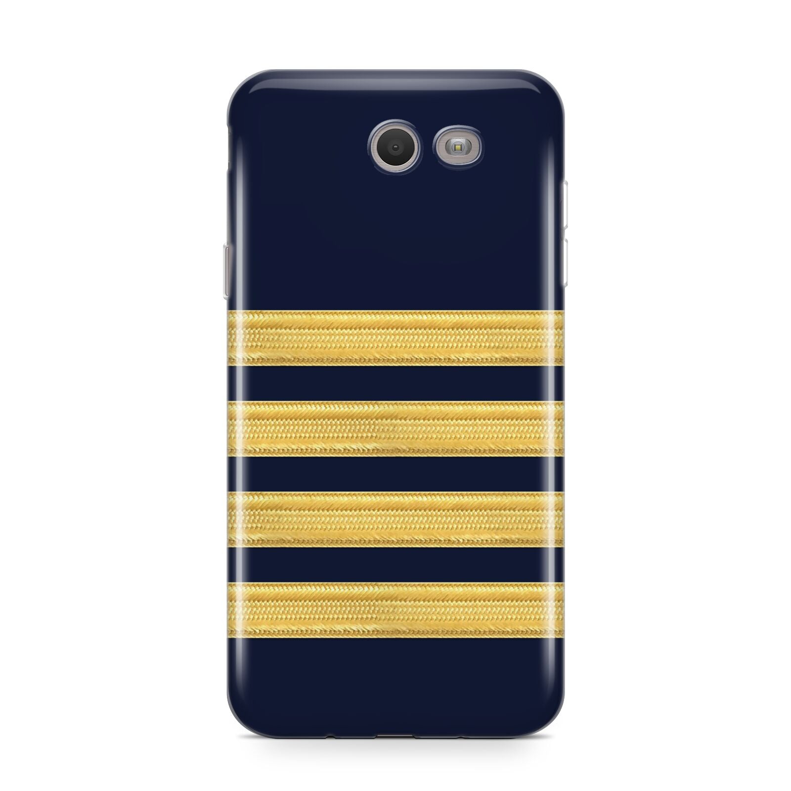 Navy and Gold Pilot Stripes Samsung Galaxy J7 2017 Case