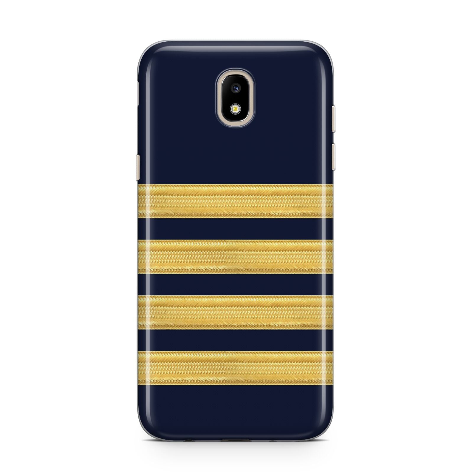 Navy and Gold Pilot Stripes Samsung J5 2017 Case