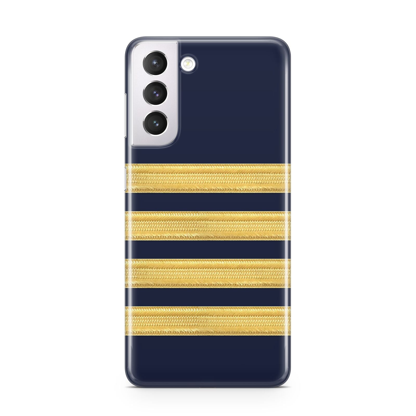 Navy and Gold Pilot Stripes Samsung S21 Case