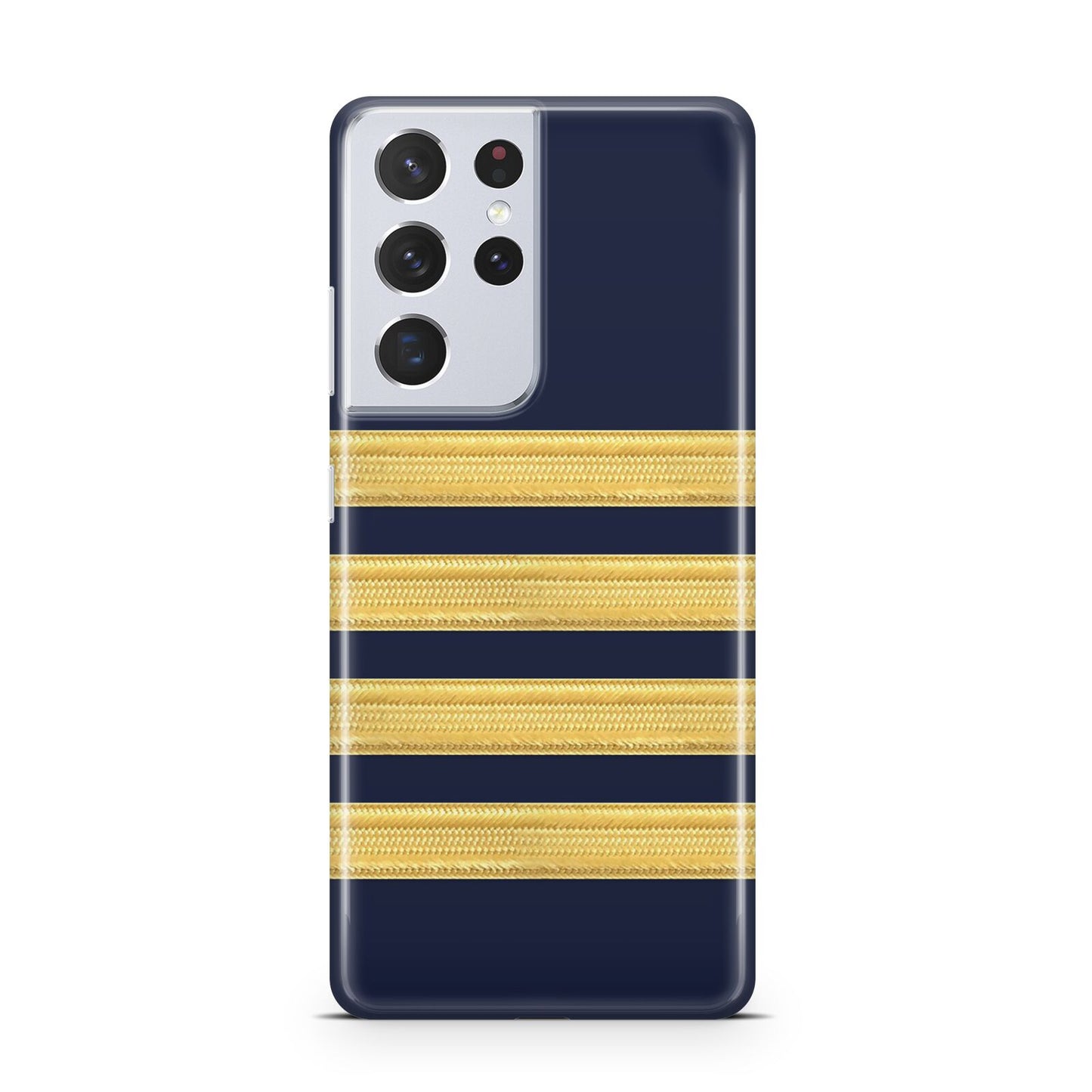 Navy and Gold Pilot Stripes Samsung S21 Ultra Case