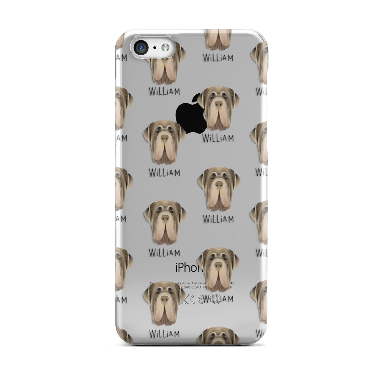 Neapolitan Mastiff Icon with Name Apple iPhone 5c Case