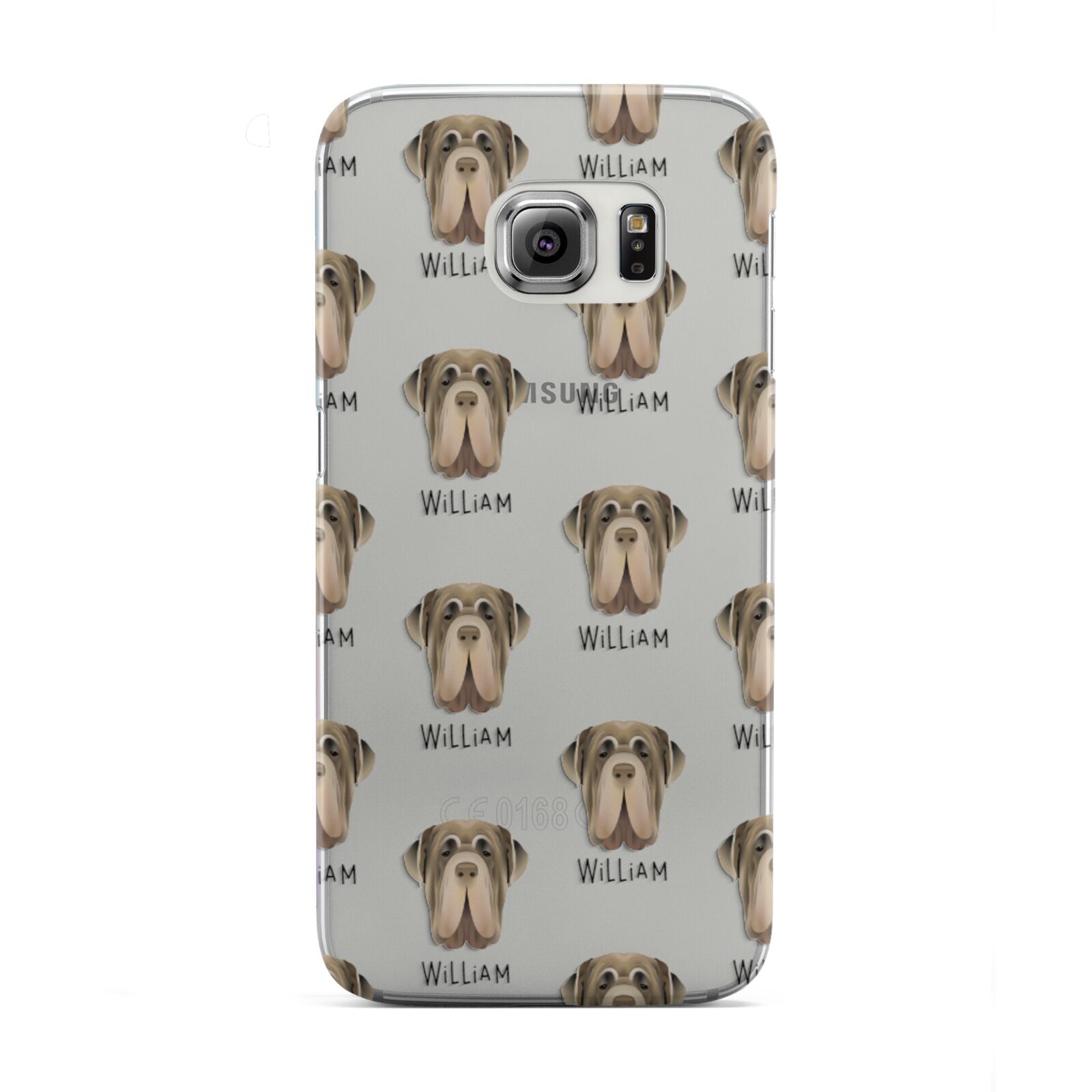 Neapolitan Mastiff Icon with Name Samsung Galaxy S6 Edge Case