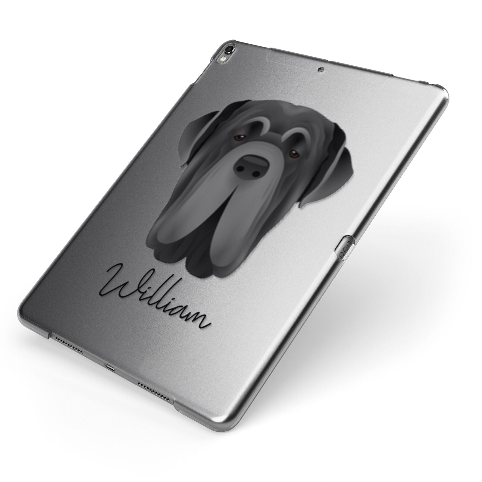 Neapolitan Mastiff Personalised Apple iPad Case on Grey iPad Side View