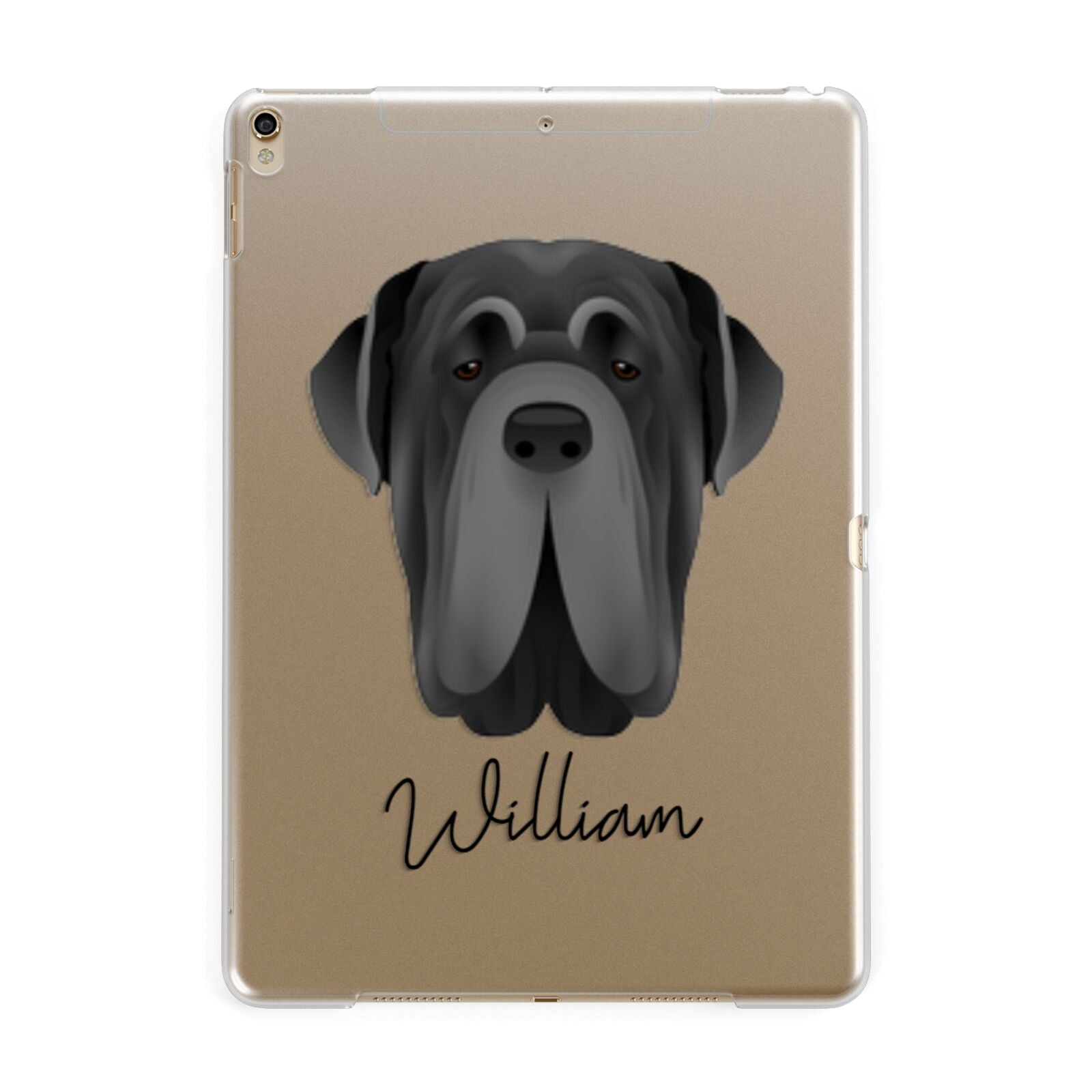 Neapolitan Mastiff Personalised Apple iPad Gold Case