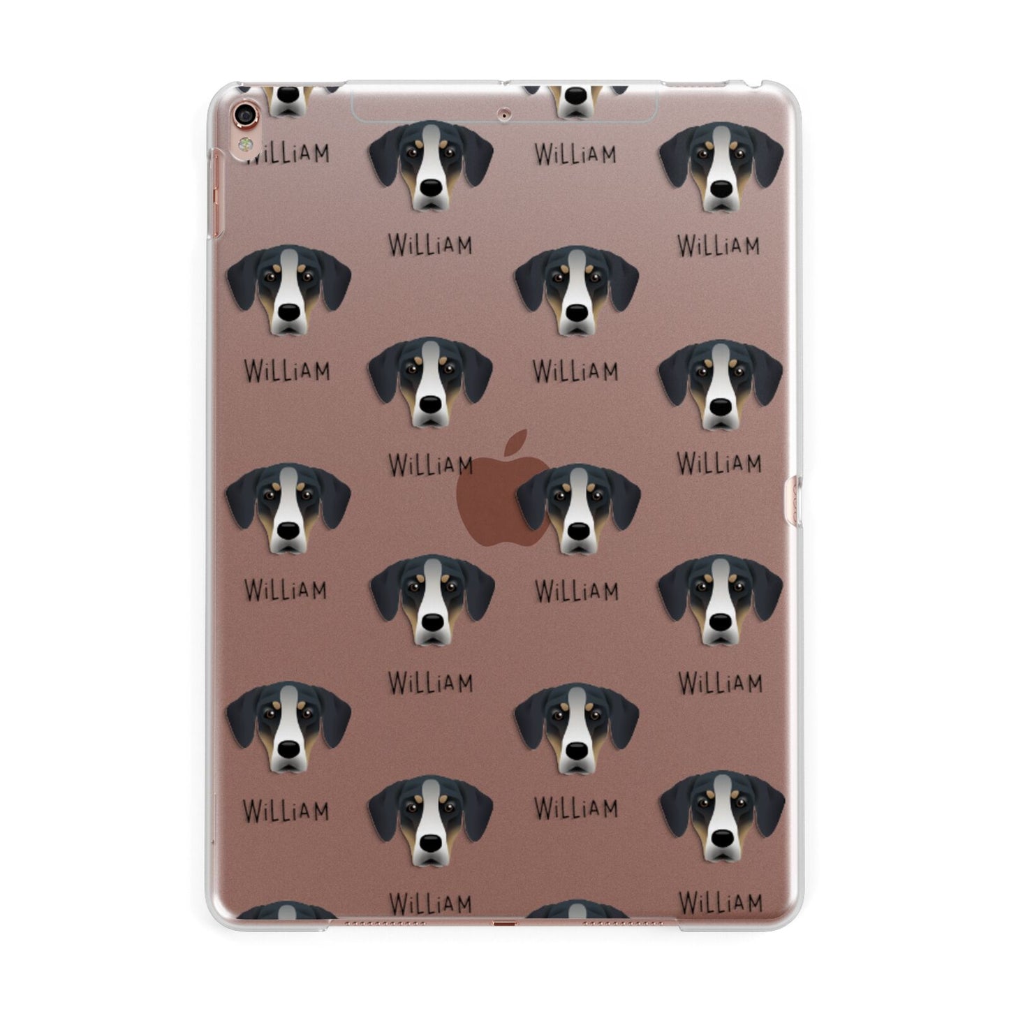 New Zealand Huntaway Icon with Name Apple iPad Rose Gold Case