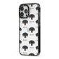 New Zealand Huntaway Icon with Name iPhone 13 Pro Max Black Impact Case Side Angle on Silver phone