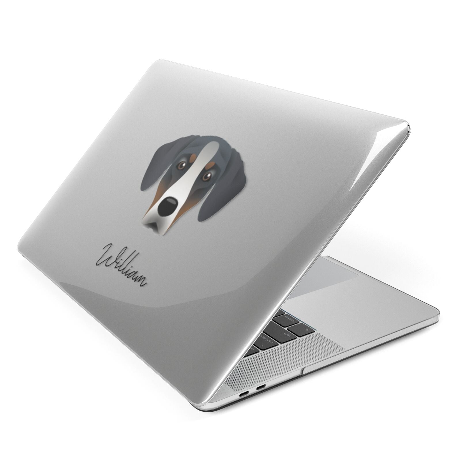 New Zealand Huntaway Personalised Apple MacBook Case Side View