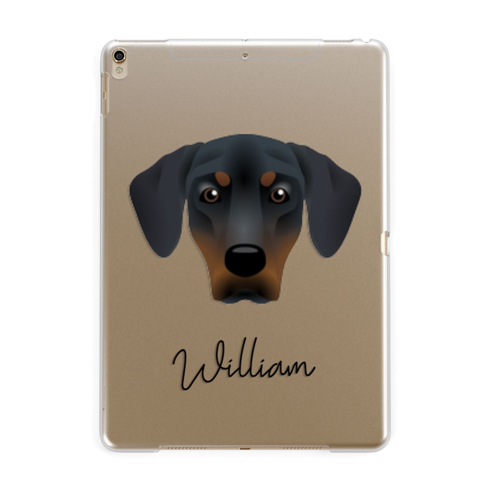 New Zealand Huntaway Personalised Apple iPad Gold Case