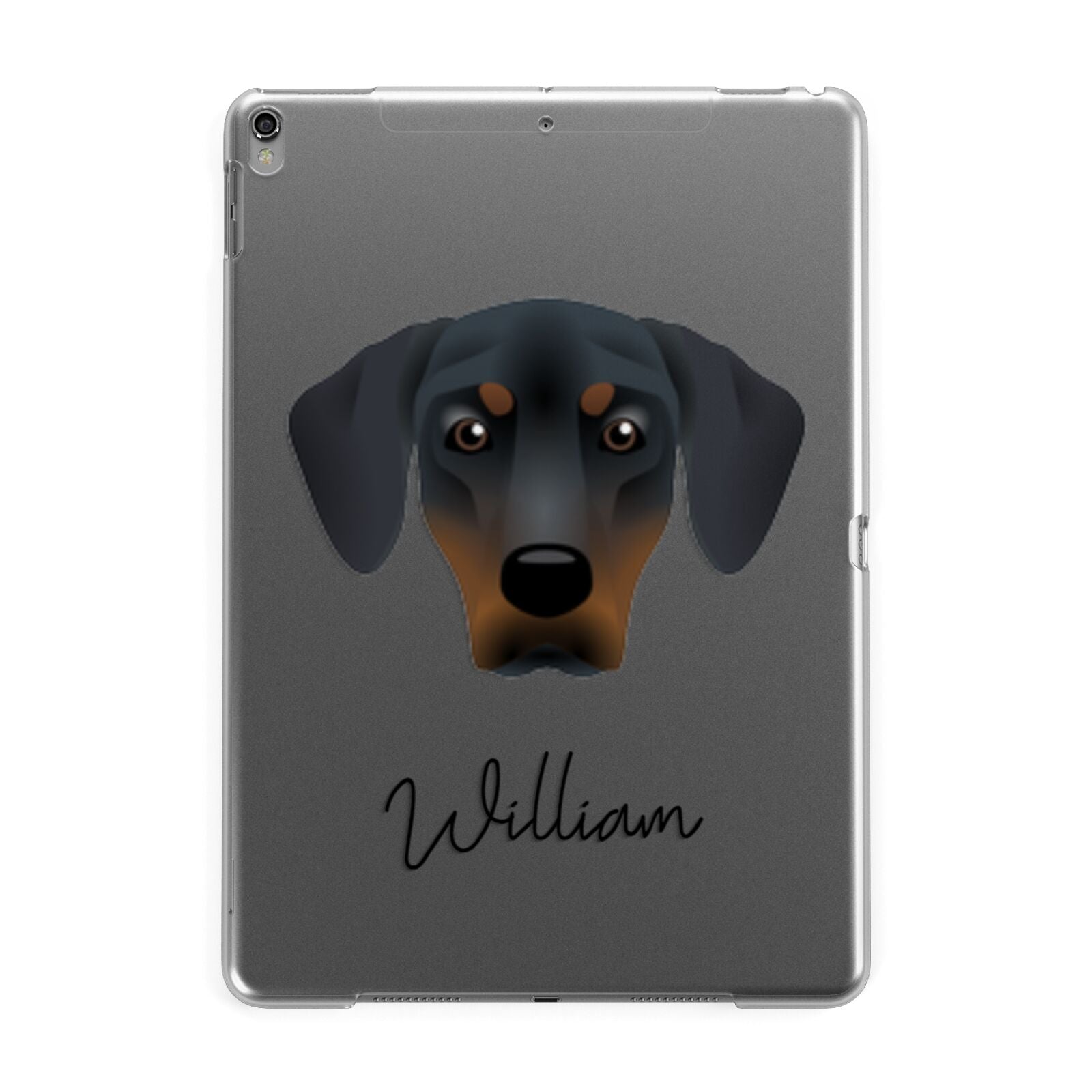 New Zealand Huntaway Personalised Apple iPad Grey Case