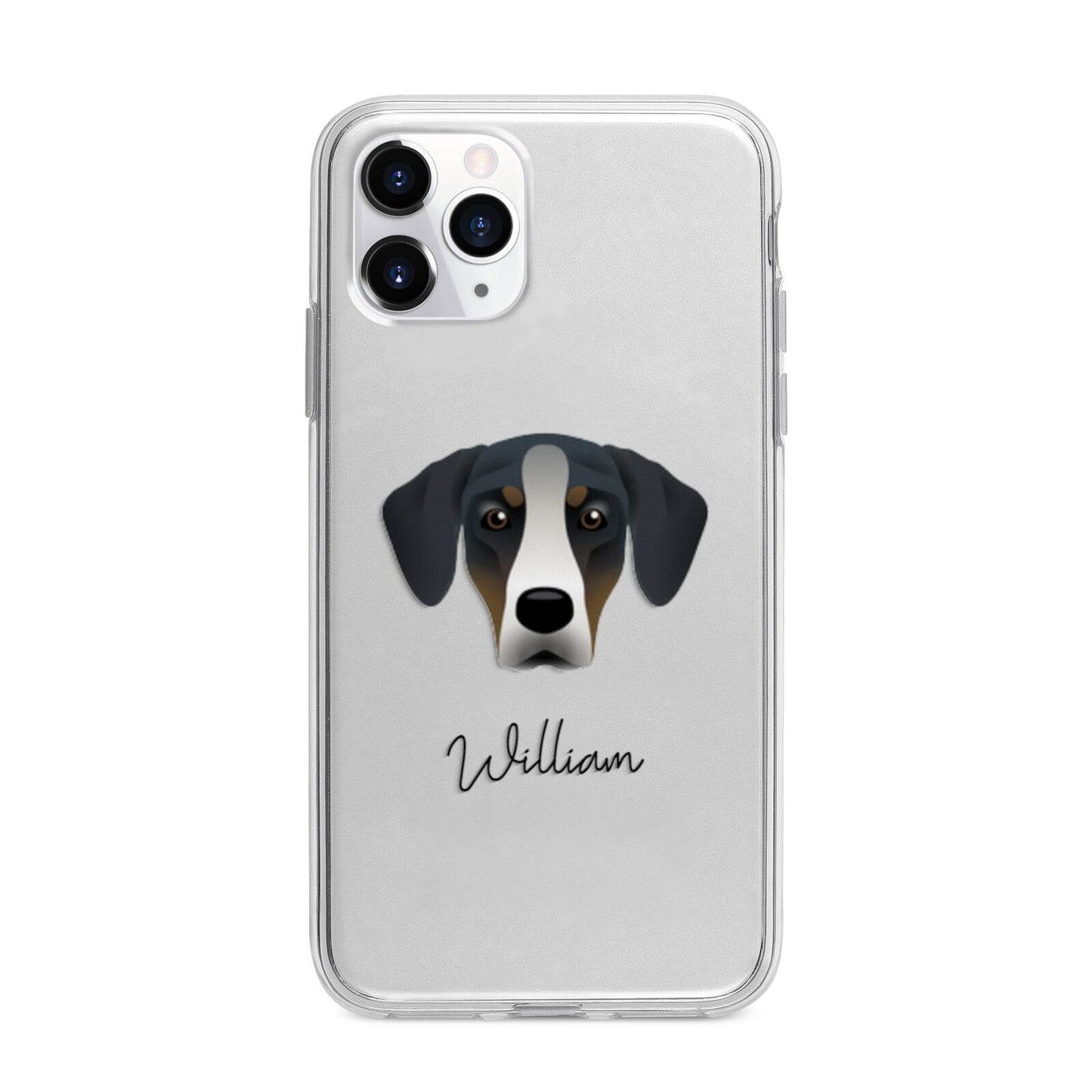 New Zealand Huntaway Personalised Apple iPhone 11 Pro Max in Silver with Bumper Case