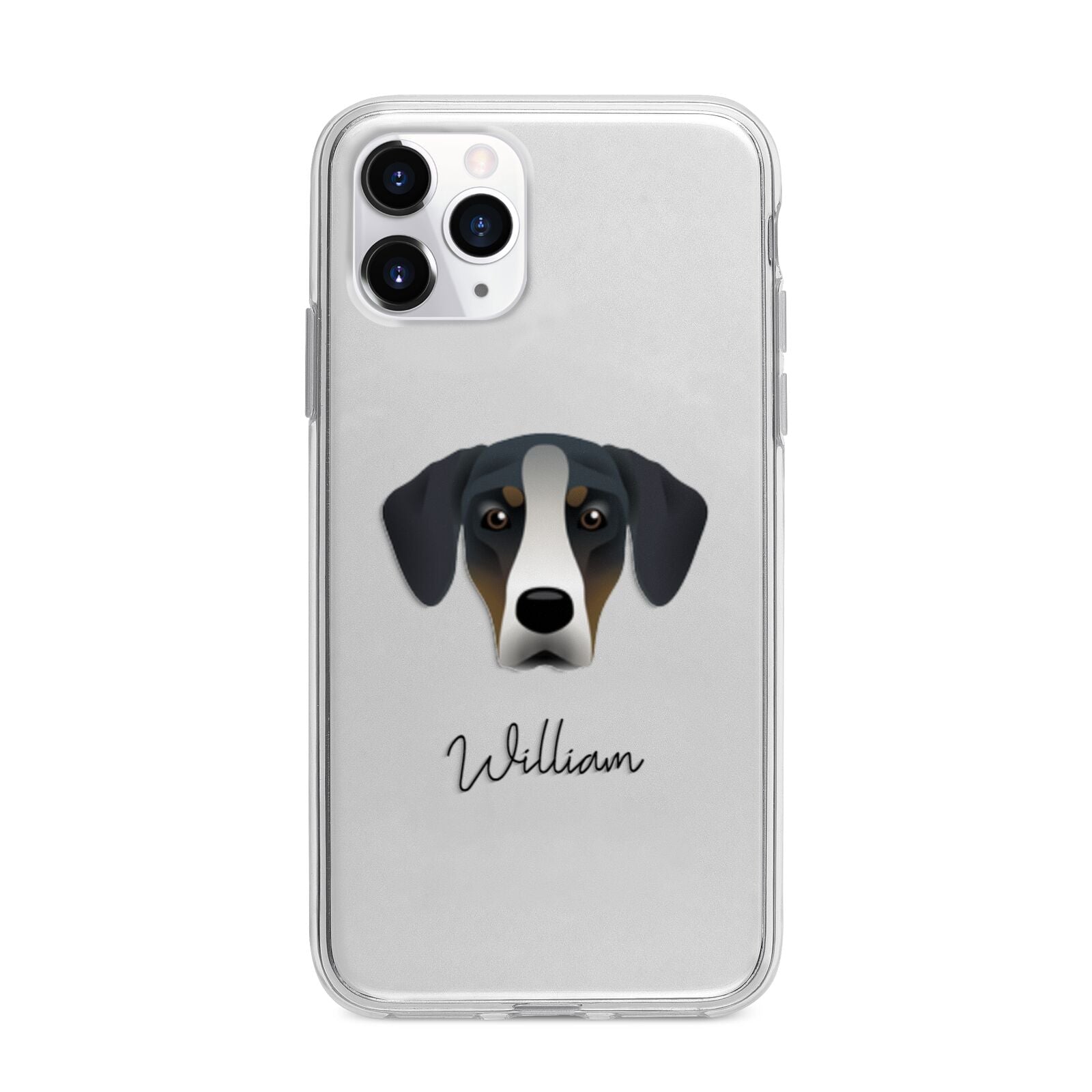 New Zealand Huntaway Personalised Apple iPhone 11 Pro in Silver with Bumper Case