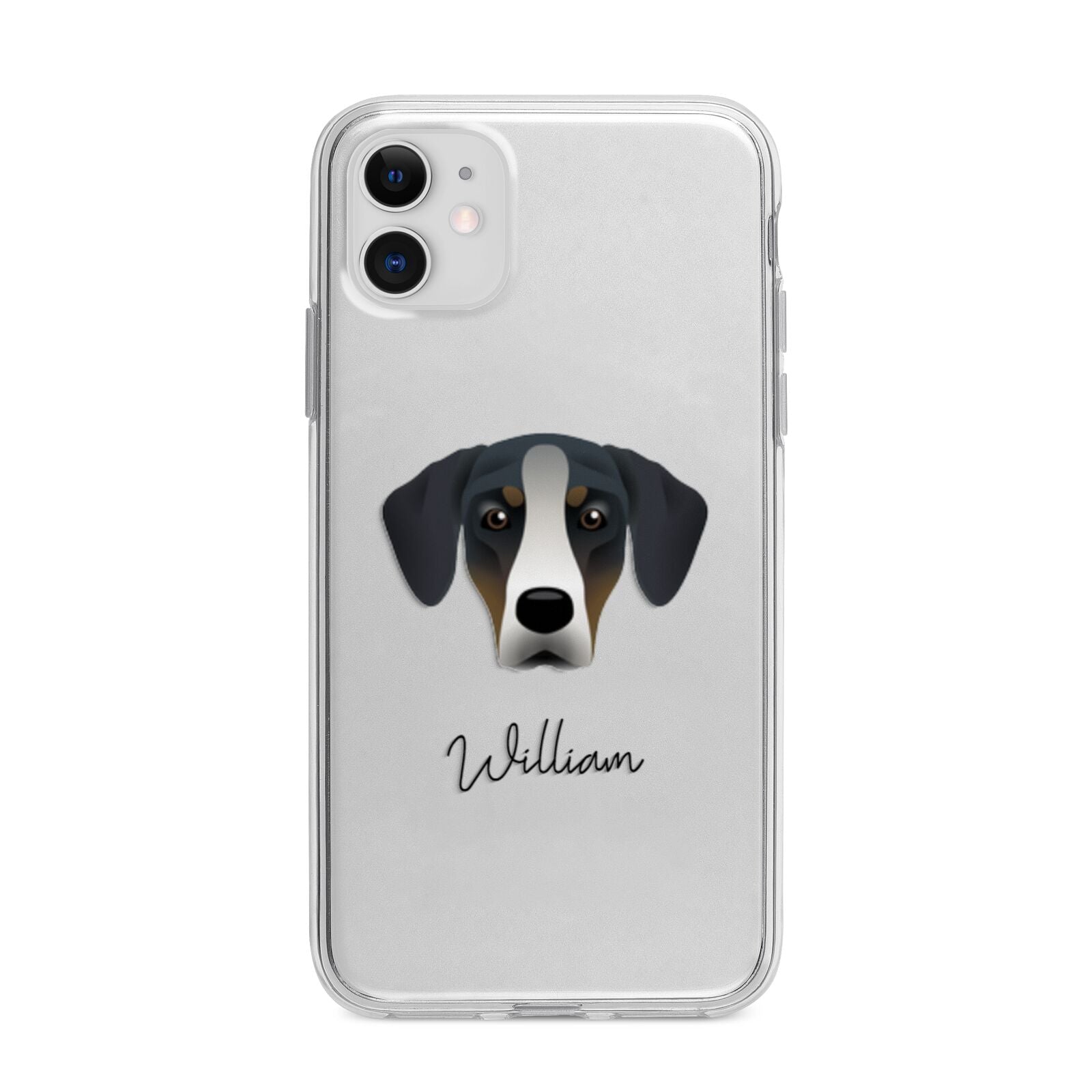 New Zealand Huntaway Personalised Apple iPhone 11 in White with Bumper Case