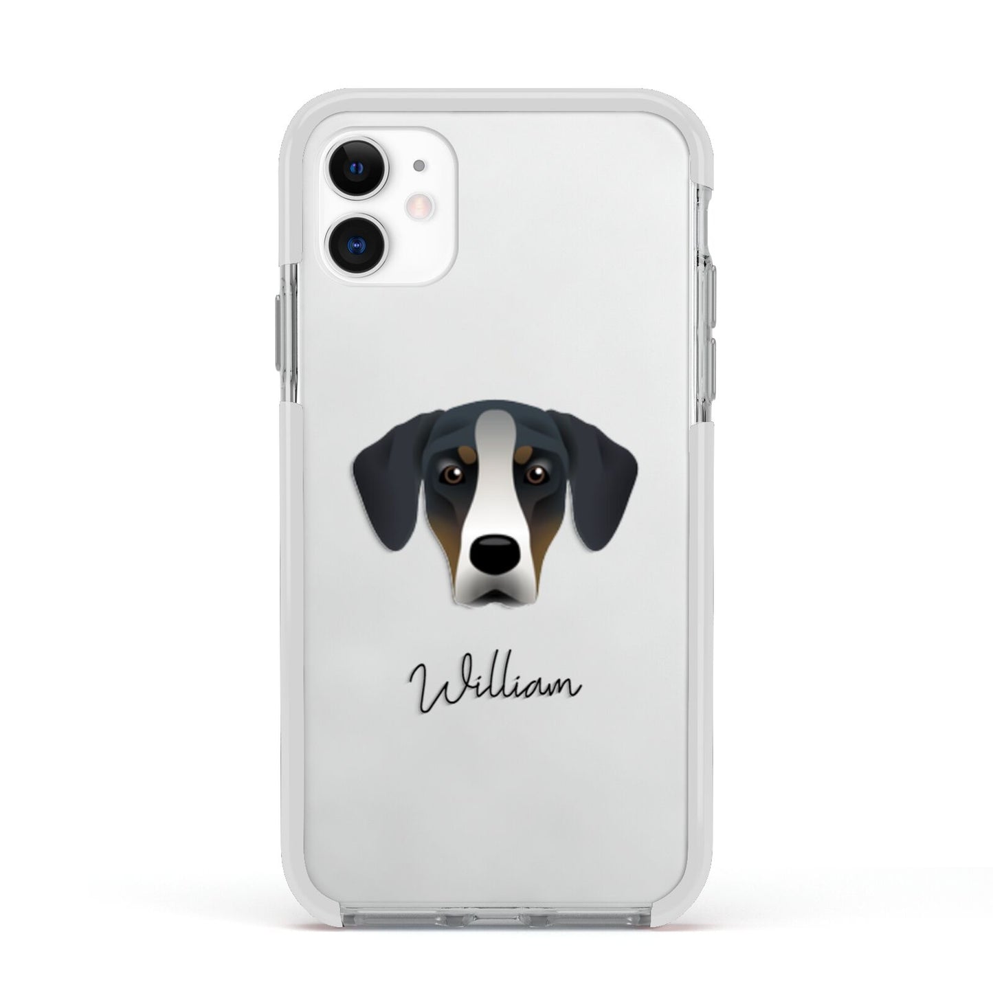 New Zealand Huntaway Personalised Apple iPhone 11 in White with White Impact Case