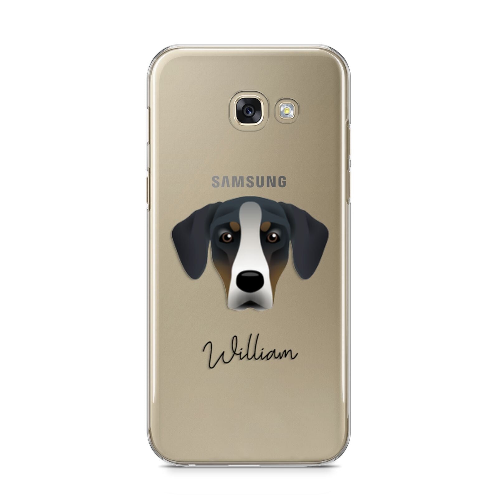 New Zealand Huntaway Personalised Samsung Galaxy A5 2017 Case on gold phone