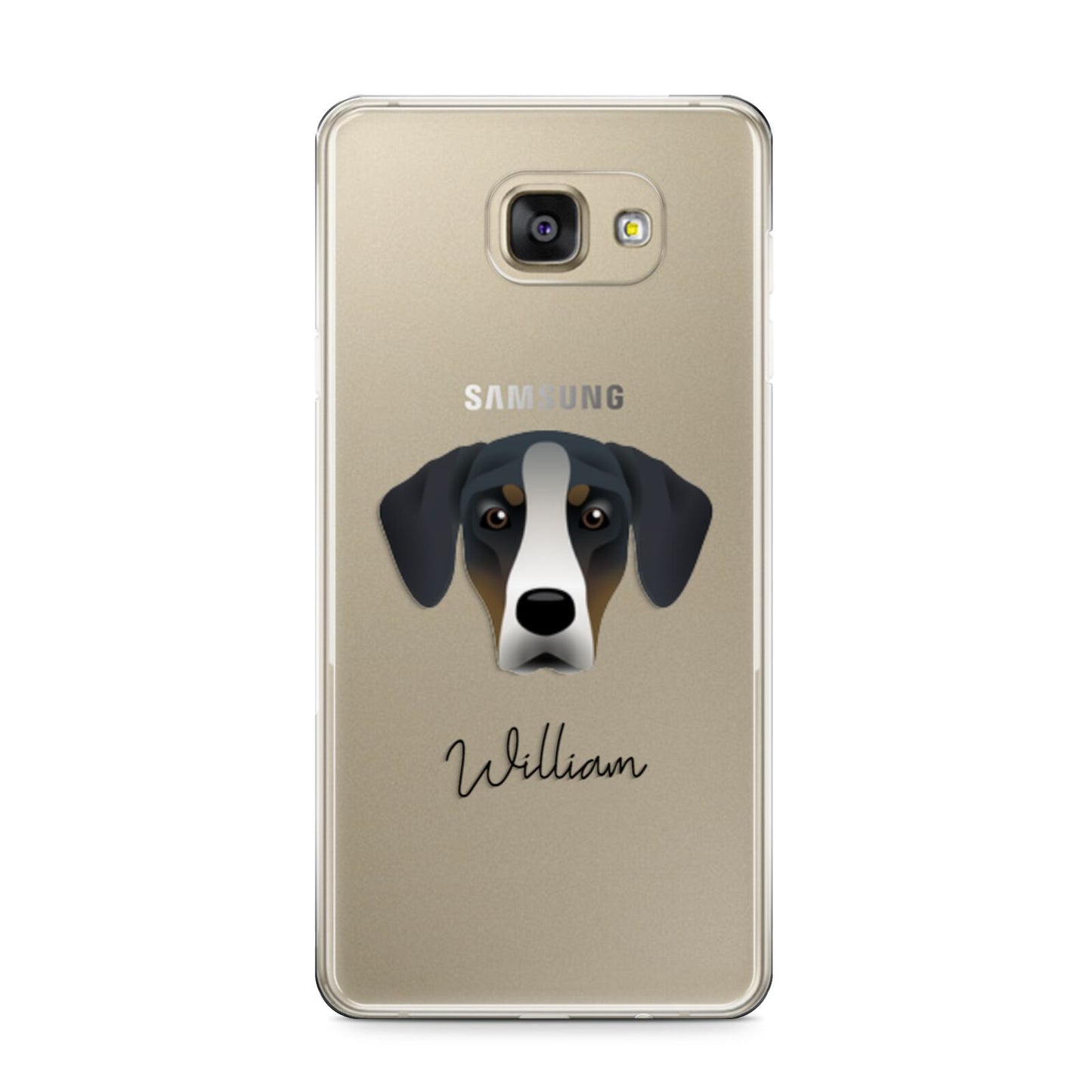 New Zealand Huntaway Personalised Samsung Galaxy A9 2016 Case on gold phone